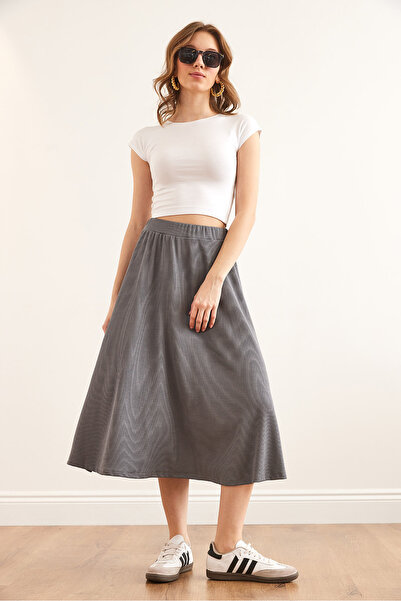 Olalook Жіноча спідниця з димчастого тканого полотна з еластичною талією ETK19000258