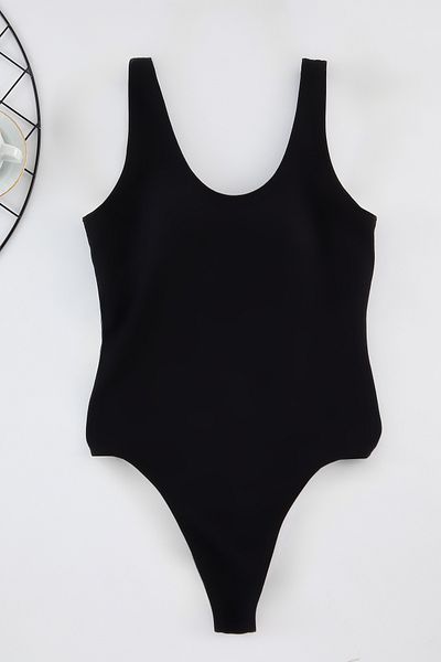 Trendyol Collection Black Seamless Snap Knitted Body - Thmaw25Bd00000