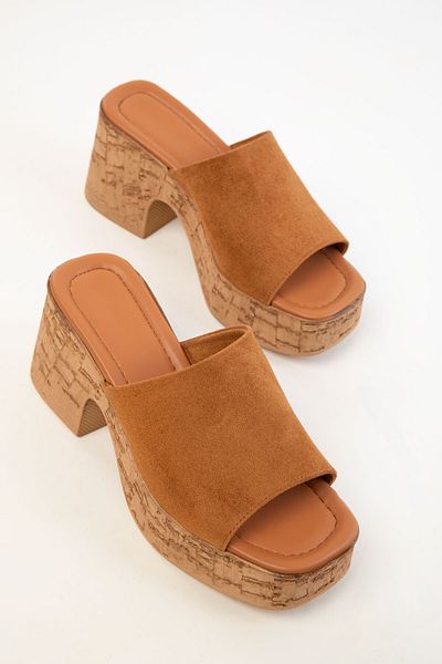 SOHO Tan Suede Γυναικεία Κλασικά Παπούτσια με τακούνι 20392
