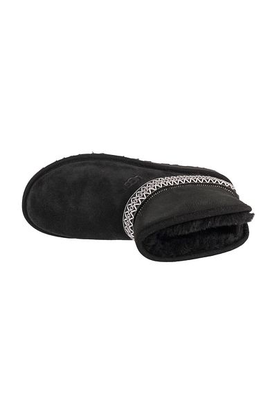UGG Dámské semišové černé boty a botičky se vzorem na kotník 1158262 -ČERNÁ