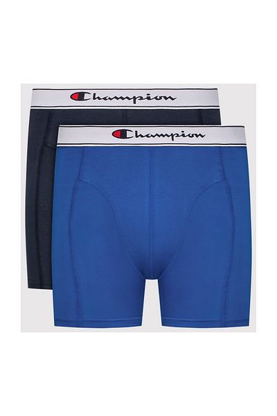 Champion Herren Boxershort, 2 csomag - Baumwolle, Logobund, einfarbig