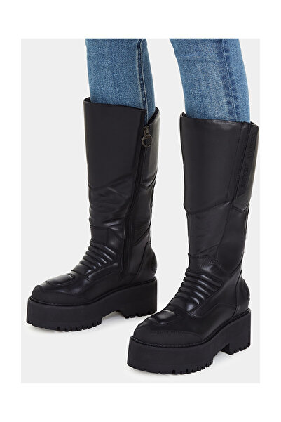 Tommy Jeans Kozačky nad kolena Black Adults