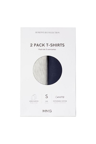 MANGO Hellgraues Pyjama-Oberteil für Damen 37926720