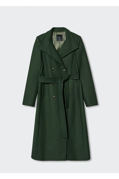 MANGO Palton verde de damă 37805145