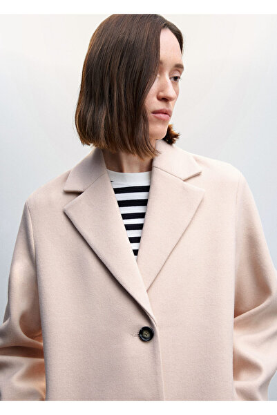 MANGO Woman Skin Color Women's Overcoat47000281