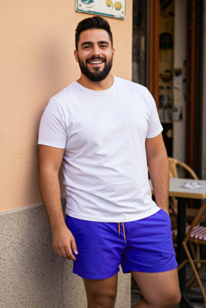 Trendyol Collection Costum de baie Saks Plus Size Standard Fit Pantaloni scurți de baie TMNSS24KD00000