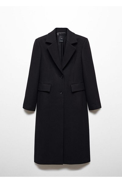MANGO Women's Black Coat 57059223