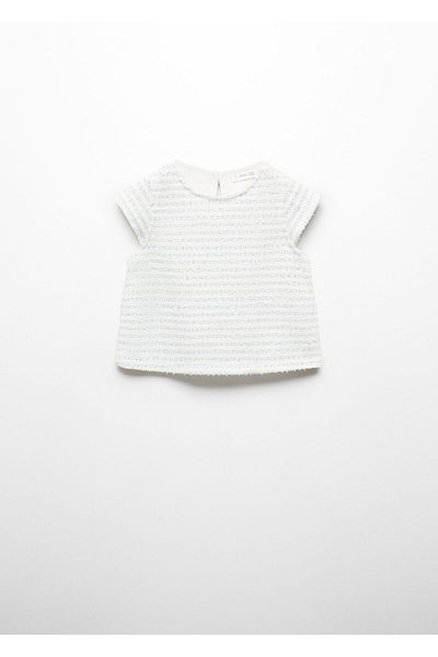 MANGO Woman Baby Girl Sky Blue T-Shirt 67006051