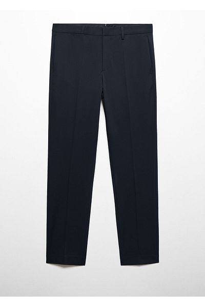 MANGO Navy Blue Men's Trousers 67140562