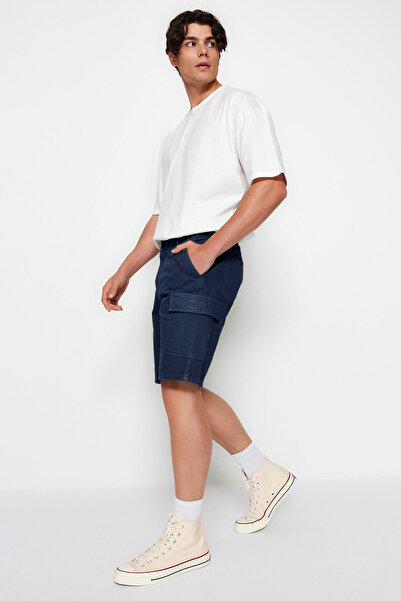 Trendyol Collection Indigo Relaxed Shorts & Bermudas Tmnss23Sr00065