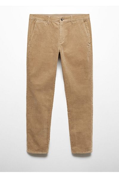 MANGO Beige Men's Trousers 67100629