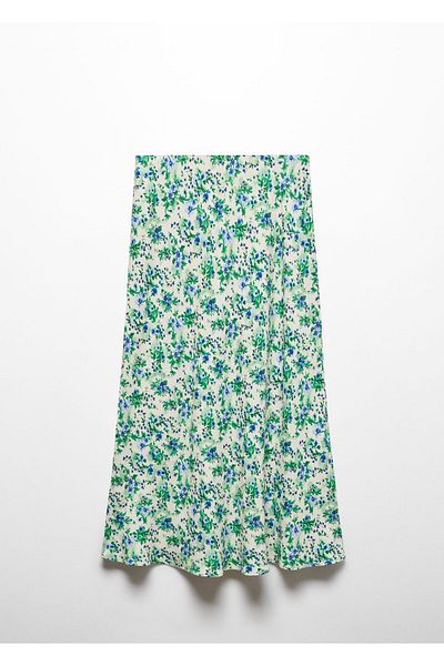 MANGO Woman Kirik White Women's Skirt 67075743