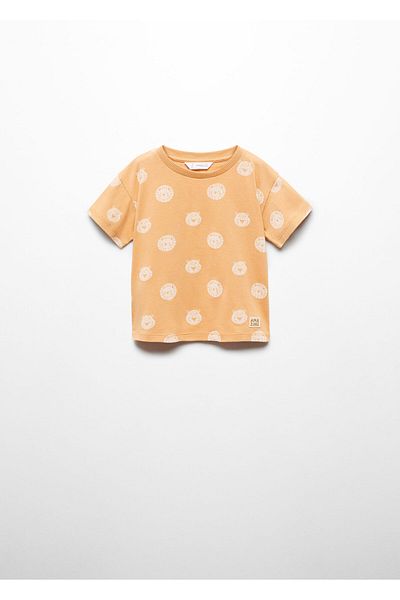 MANGO Woman Baby Boy Earth Color T-Shirt 67006025