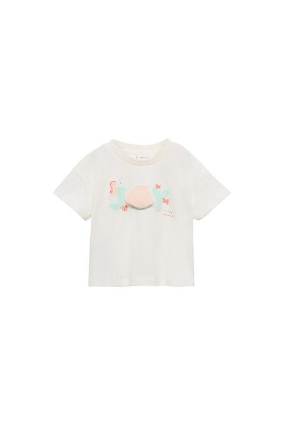 MANGO Woman Tricou Kirik White pentru fetiță 67007970