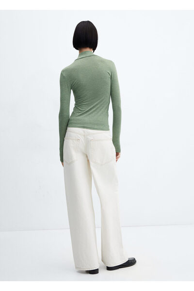 MANGO Woman Πράσινο γυναικείο T-Shirt 67910470