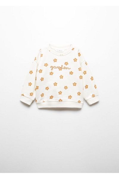 MANGO Kirik White Baby Girl Sweatshirt - 67013687