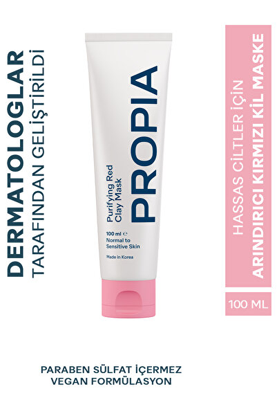 Propia Siyah Nokta,Yağlanma Ve Gözenek Karşıtı Yatıştırıcı Kırmızı Kil Maske ...