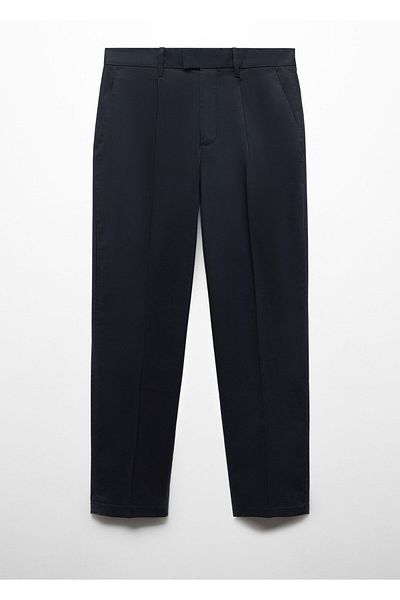 MANGO Woman Ανδρικό παντελόνι Midnight Blue 77110571