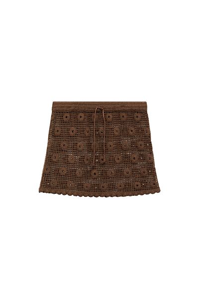MANGO Woman Brown Women's Skirt 67039226