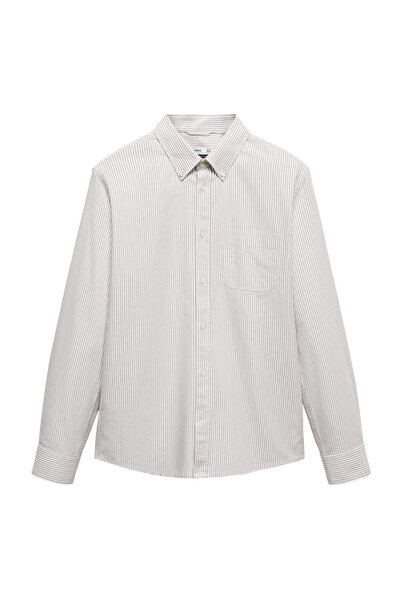 MANGO Man 100% bavlna kodak pruhovaná košile