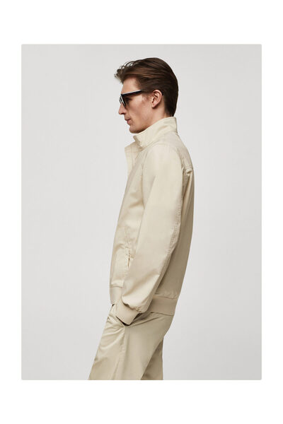 MANGO Man Stretch cotton jacket with zip