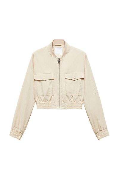 MANGO Woman Bomber bunda s kapsou