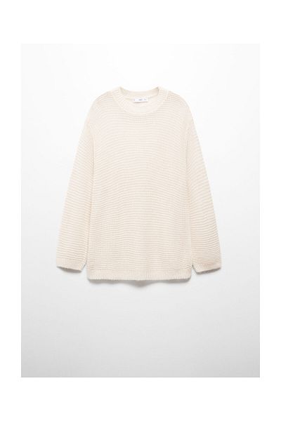 MANGO Woman Nadměrný prolamovaný svetr