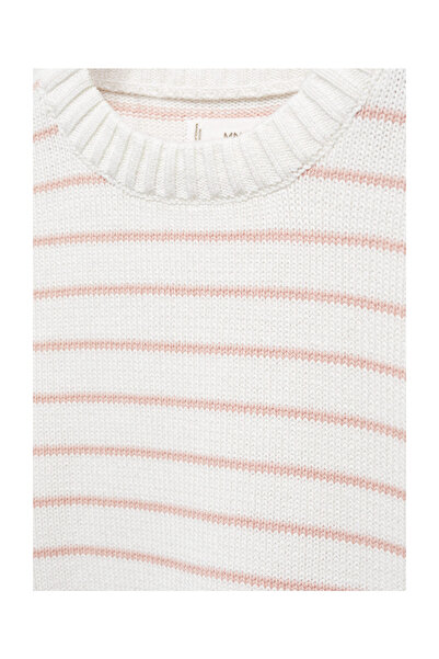 MANGO Kids Striped cotton-blend sweater