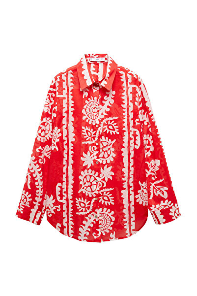 MANGO Woman Nyomott oversize ing