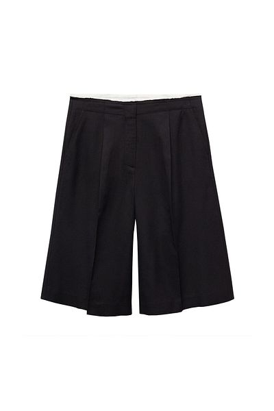 MANGO Woman Bermudashorts mit Kontrastbesatz