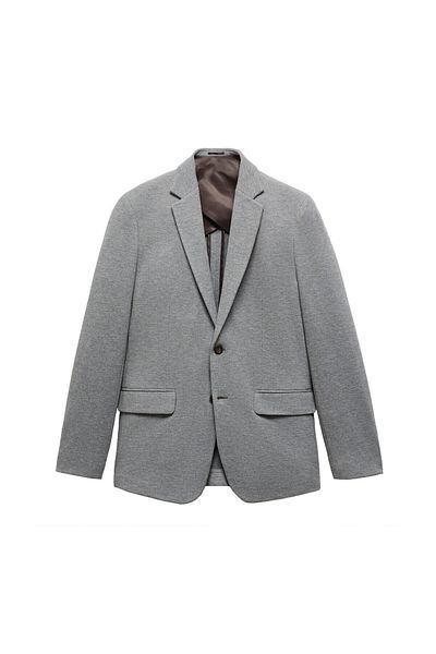 MANGO Man Bavlněné sako se strukturovaným slim fit střihem
