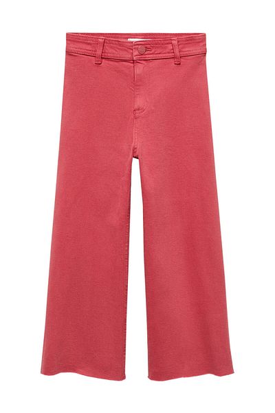 MANGO Kids Frayed hem culotte jeans
