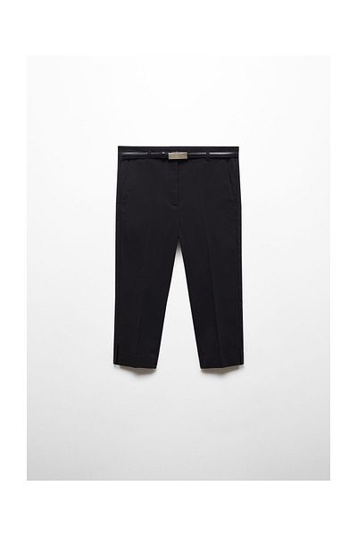 MANGO Woman Capri kalhoty s páskem