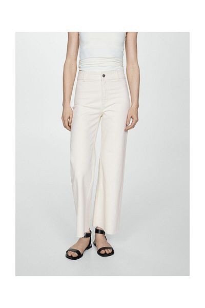 MANGO Woman Catherin High-Rise-Culotte-Jeans