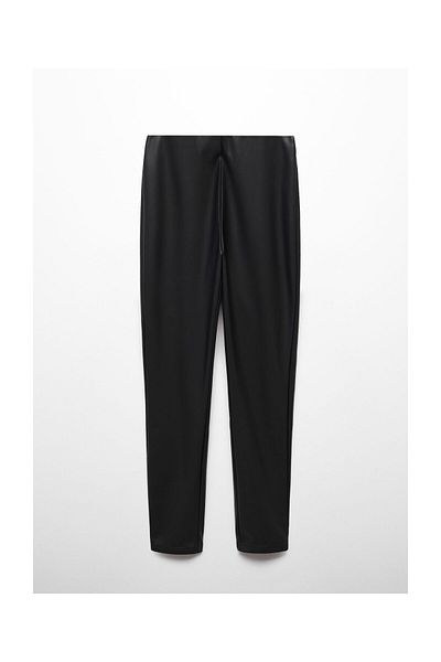 MANGO Woman Legíny z umělé kůže