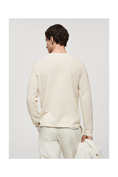 MANGO Man Pulover din bumbac tricotat