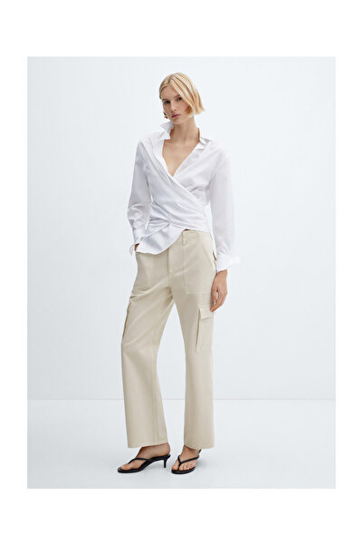 MANGO Woman Kapesní cargo džíny