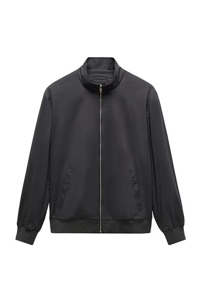 MANGO Man Stretch cotton jacket with zip