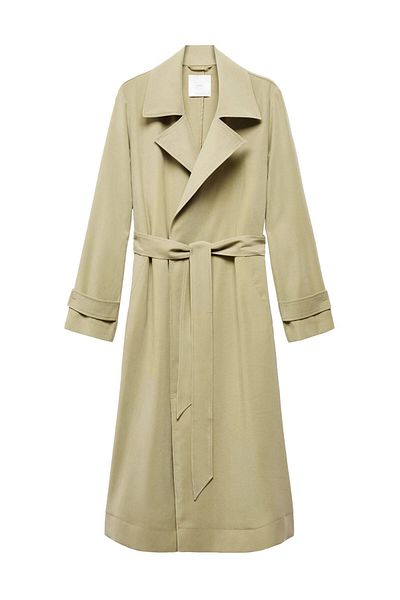 MANGO Woman Trench fluid cu rever