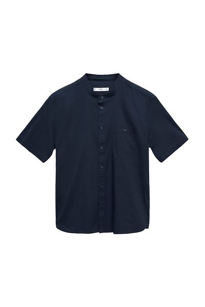 MANGO Man 100% cotton mandarin collar shirt
