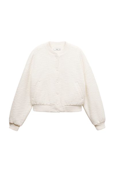 MANGO Woman Tweed bomber jacket