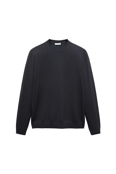 MANGO Man Round-neck cotton knitted sweater