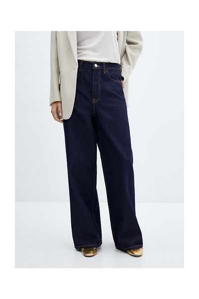 MANGO Woman Low-rise loose-fit wideleg jeans