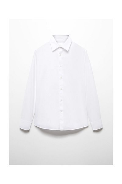 MANGO Man Slim-fit cotton structured shirt