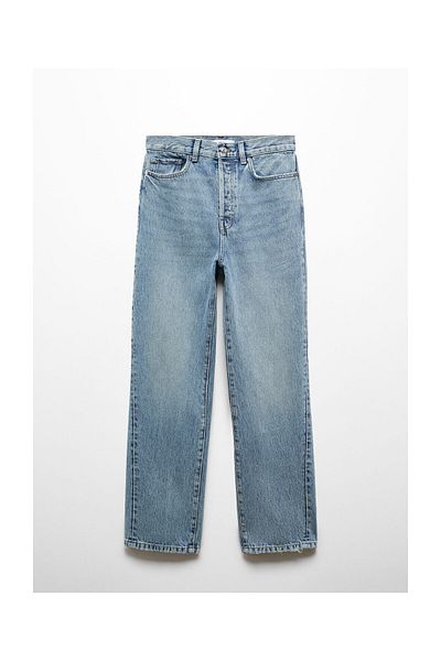 MANGO Woman Straight jeans with forward seams