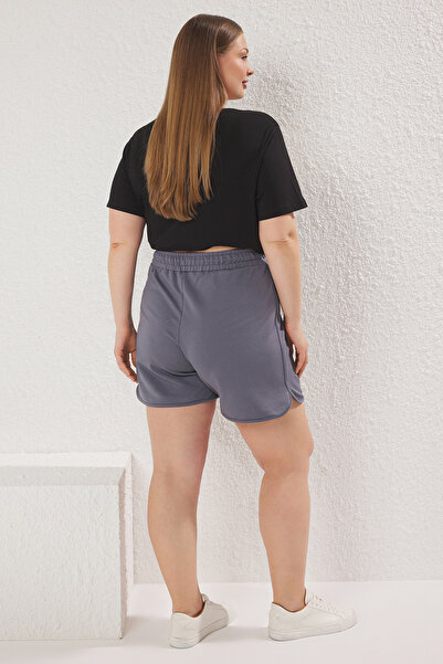 Trendyol Curve Етикетка антрацит Детальний опис великого розміру СортБермуди TBBSS25AP00036