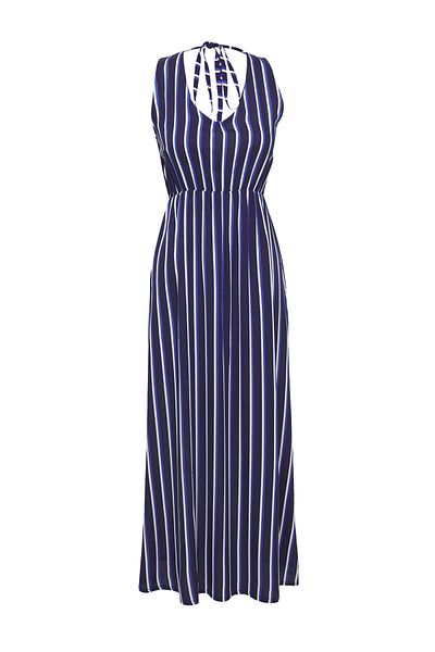 Edit by Trendyol Μπλε Navy κανονικό υφαντό φόρεμα TEDSS25EL00005