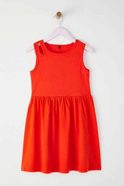 TRENDYOLKIDS Coral normál sima kötött ruha TKDSS25EL00061