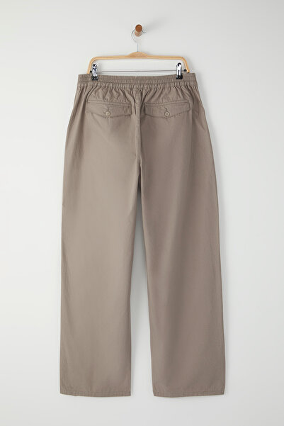 Trendyol Collection TMNSS25PL00010 Kalhoty v barvě kamene