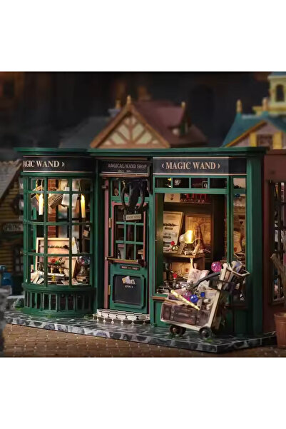 CUTEBEE Magic House - Book Nook Sihirli Kütüphane Kiti - 3D Ahşap Puzzle - (F...